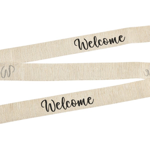 Dekoratives Band mit der Aufschrift 'Welcome'