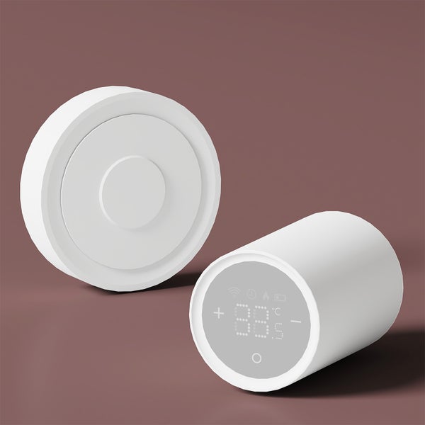 EMKE Intelligenter Heizkörper-Thermostat mit Smart Gateway – Weiß, ABS-Gehäuse, Fernsteuerung, Fenster-Offenerkennung & Kindersicherung