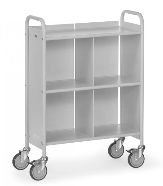 Rollwagen mit zwei Regalböden und vier Fächern