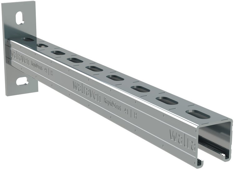 Walraven RapidStrut Wandkonsole 41 aus Metall mit Langlöchern für Montageschienen