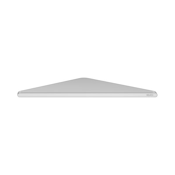 KEUCO Edition 400 Eck-Duschablage aus Aluminium, 24,5 x 24,2 cm, silber-eloxiert