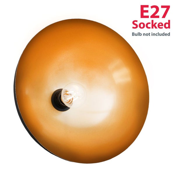 Hängelampe - E27 Fassung, retro, 2-flammig, schwarz-gold