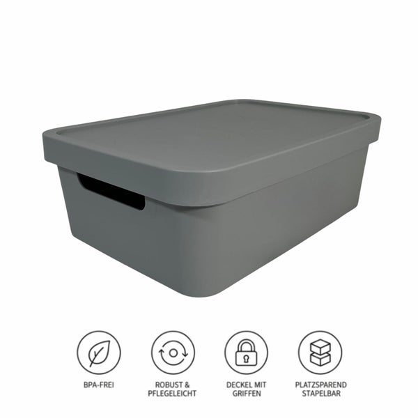 Aufbewahrungsbox mit Deckel und Griffen