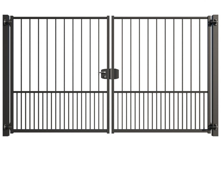 Doppeltor aus Metall für den Aussenbereich