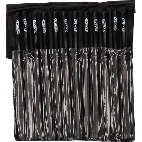 KS Tools Nadelfeilensatz mit verschiedenen Formen und Größen in einer Tasche