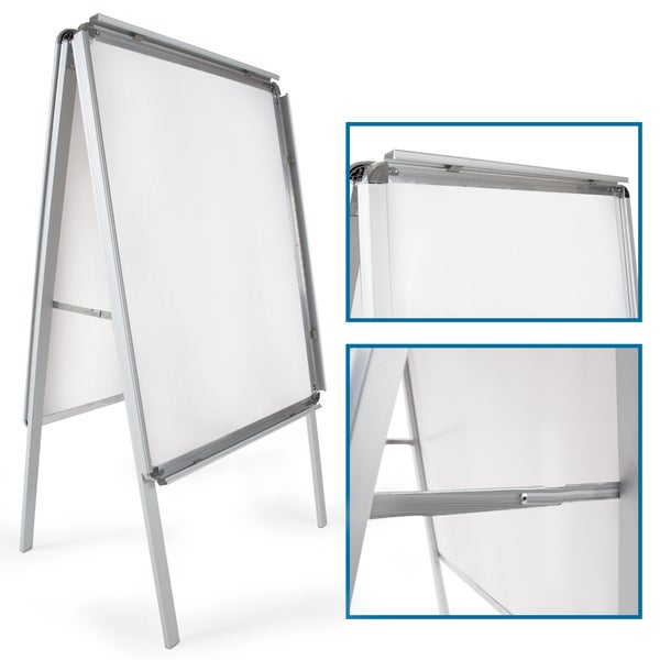 Werbeaufsteller mit den Massangaben 64 cm, 58 cm, 88,5 cm, 82,5 cm, 122 cm und 65 cm