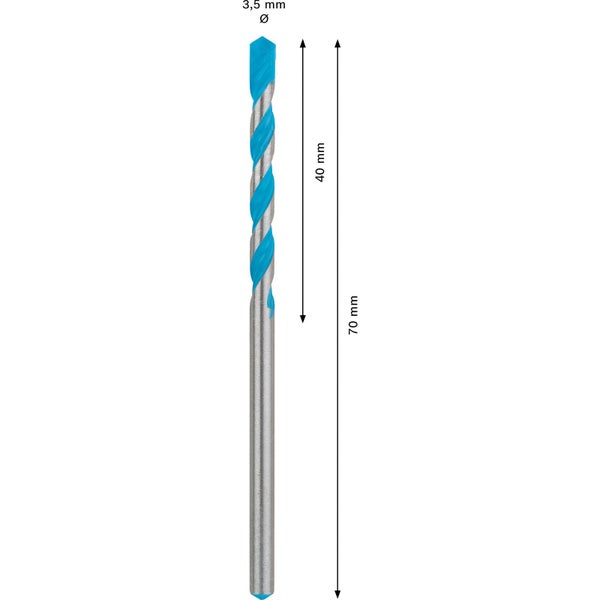 3,5 Millimeter Holzbohrer, 70 Millimeter Länge