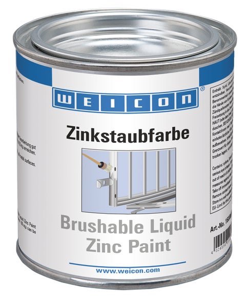 WEICON Zinkstaubfarbe | Korrosionsschutz aus Metallpigmentbeschichtung | 375 ml