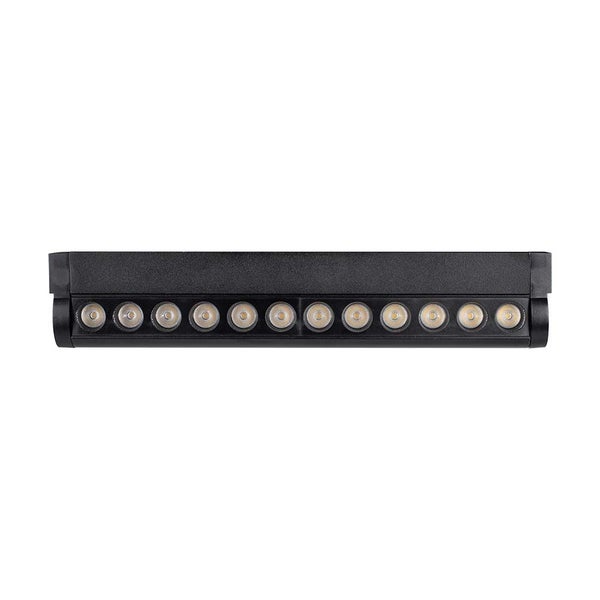 Schwarze LED-Strahlerleuchte mit zwölf Leuchten