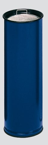 PROREGAL Klassischer Runder Ascher Mit Sieb Optimal Für Alle Raucherzonen HxBxT 66 x 23 x 23 cm Verzinkter Stahl Blau