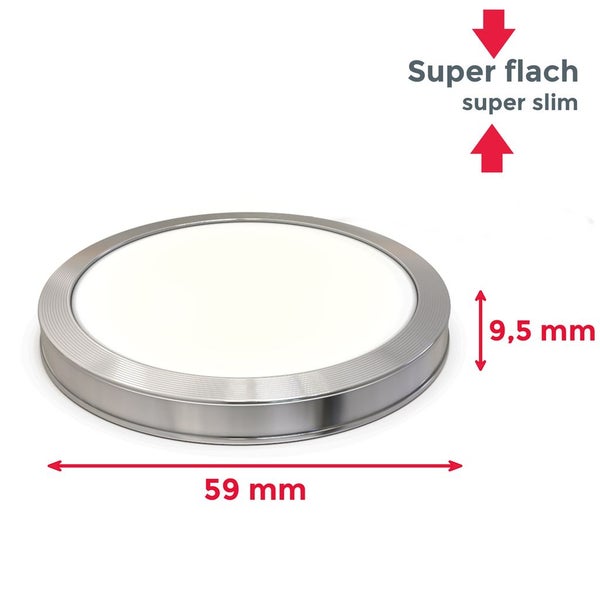 Unterbauleuchte - 1,8W, 170lm, 3er Set, LED, Schalter, Stecker, warmweiß, silber