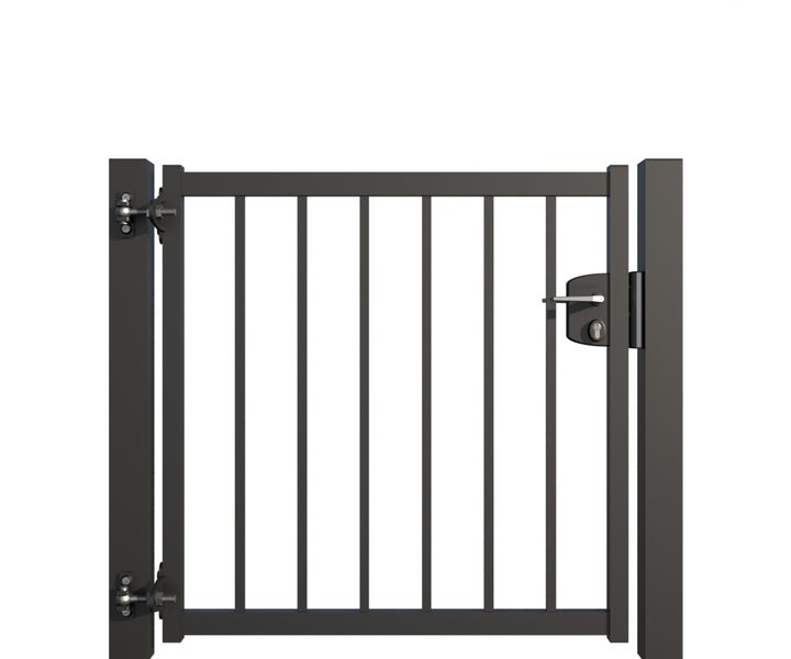 Metall Gartentür mit Griff und Schloss