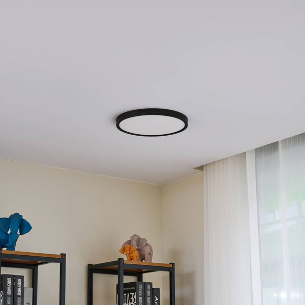 Lindby LED Deckenleuchte Pravin dimmbar (Modern) in Schwarz (1 flammig, ) - Lampe Deckenlampe Wohnzimmerleuchte
