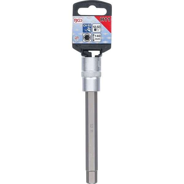 BGS Bit-Einsatz Länge 140 mm Antrieb Innenvierkant 12,5 mm (1/2) Innensechskant 11 mm - 5184-H11