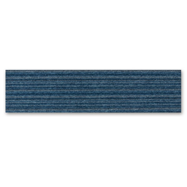 Selbstliegende Teppichdielen blau grau Schatex Teppichfliesen in 25x100 cm für Büro und Schlafzimmer Schlingen Teppich Dielen selbstliegend