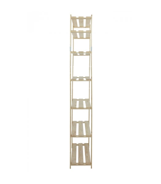 PROREGAL Holzregal Pinepeak HxBxT 220 x 80 x 28 cm 7 Fachboden 1,2 cm Dickes Kiefernholz Natur
