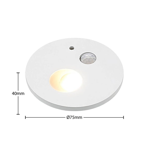 Arcchio LED Wandeinbaustrahler Neru mit Bewegungsmelder (Modern) in Weiß aus Aluminium (1 flammig, ) Wohnzimmerleuchte