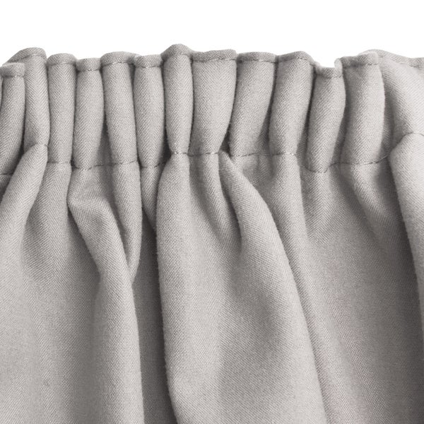 Beautissu Amelie TK Vorhang mit Kräuselband 140x245cm Grau (2tlg)
