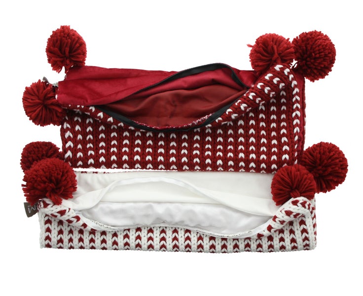 FRANK FLECHTWAREN | Kissenhülle Bommel, 2er Set, 45x45cm, 50x30cm, POLYESTER, ACRYL