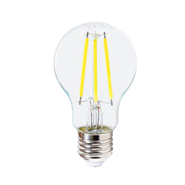 Arcchio 1x E27 LED Lampe 5W, besonders effizient Energieklasse A klar Glas warmweiss 2700K 1060 Lumen nicht dimmbar Ersatz für ca. 75W Glühbirne Filamentlampe