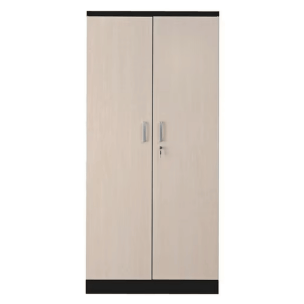 PROREGAL Aktenschrank Beetle 4 Fachböden HxBxT 195 x 92 x 42 cm Schwarz & Ahorn