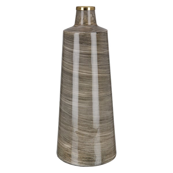 Vase GILDE Höhe 37 cm braun Metall