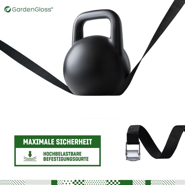 GardenGloss Bodenanker Trampolin Set (4 Stück) – 40cm Robuste Erdanker für Trampolin – Schraubanker zum Eindrehen zur sicheren Befestigung im Boden