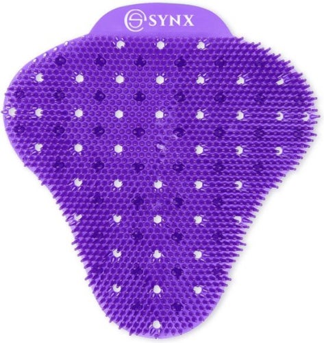 Lila Urinalmatte mit Noppen und Synox Logo