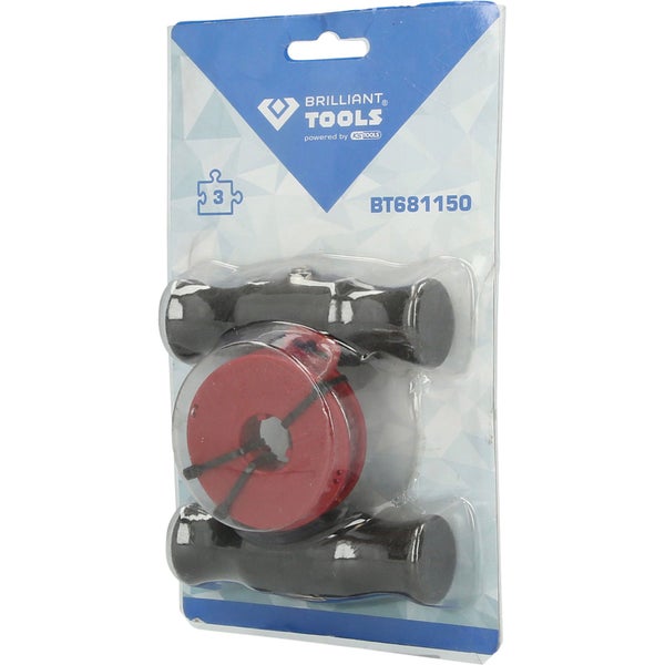 Brilliant Tools Logo BT681150 mit zwei Gummihämmern und einem Ring