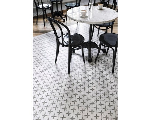 Bodenfliese Meissen Patchwork Clover grey Pattern29,8x29,8cm matt