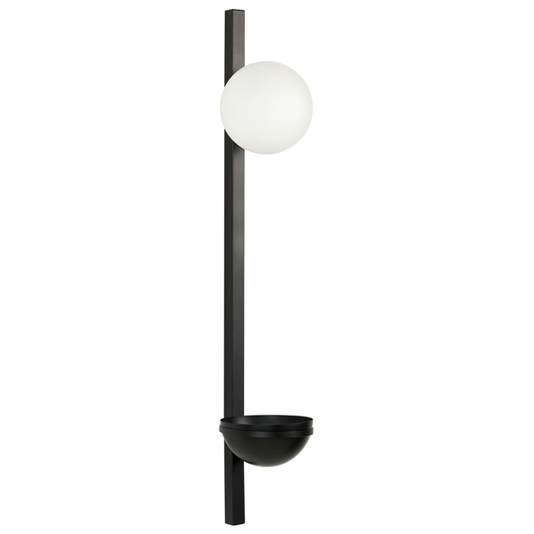 Wandlampe ISABELLA mit Blumentopf Metall Schwarz