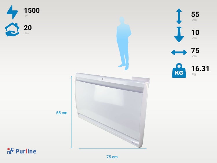 Rückseite eines Heizkörpers mit Befestigung