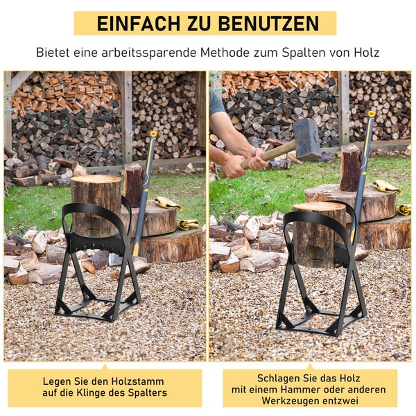 Holzspalter mit Hammer zum einfachen Spalten von Holz