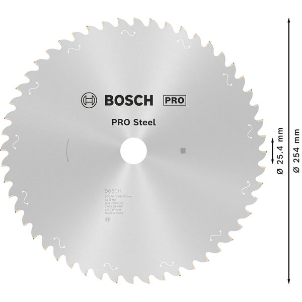 Bosch Pro Kreissägeblatt Pro Steel, 254 Millimeter Durchmesser
