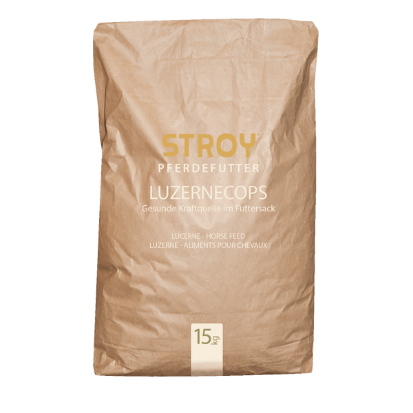 Stroy Luzernecops Pferdefutter im 15 Kilogramm Sack