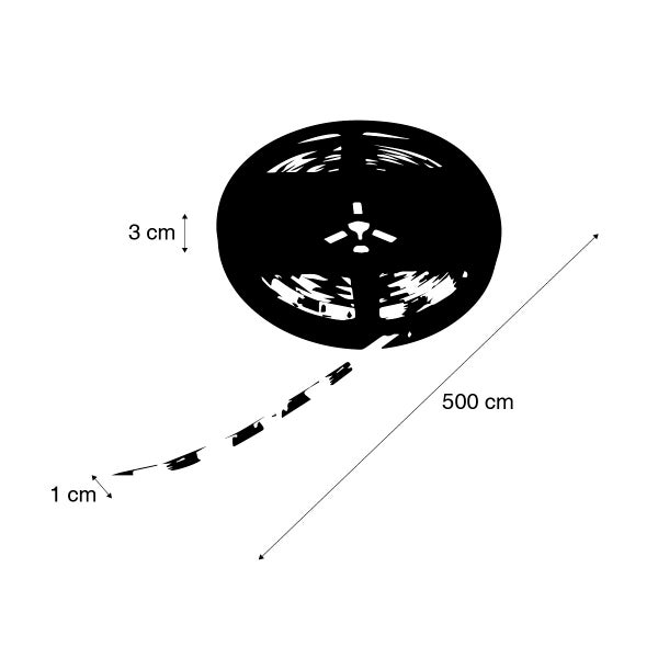 Set mit 2 intelligenten LED-Streifen RGBW 5 Meter 24W inkl. Treiber