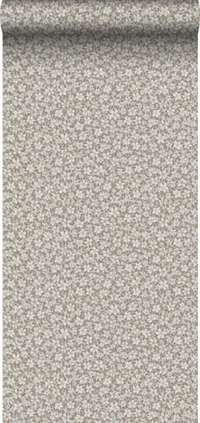 Borastapeter Tapete Blumenmuster Beige - 53 cm x 10.05 m - 660919