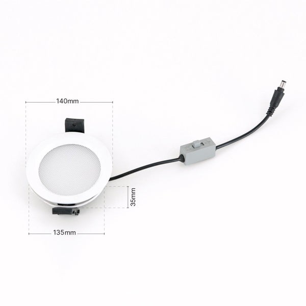 LED Einbaustrahler IP44 Dimmbar CCT 3000K 4000K 6000K Weiß Ø 14 cm