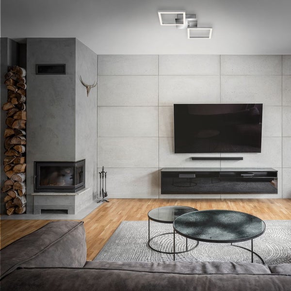 LED Deckenleuchte drehbar Metall-Kunststoff chrom-silber IP20 Briloner