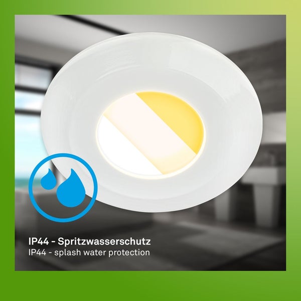 6er Set LED Bad Einbaustrahler LED Einbauleuchten Bad Spots CTS Flach Ra90