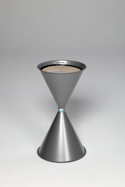 PROREGAL Klassischer Standascher Für Innen Außenbereich HxBxT 73 x 40 x 40 cm Stahlblech Silber