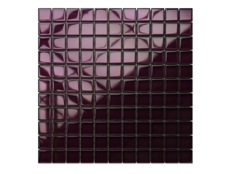 Glasmosaik auf Netz für Bad und Küche 30cm x 30cm  - Purple eggplant