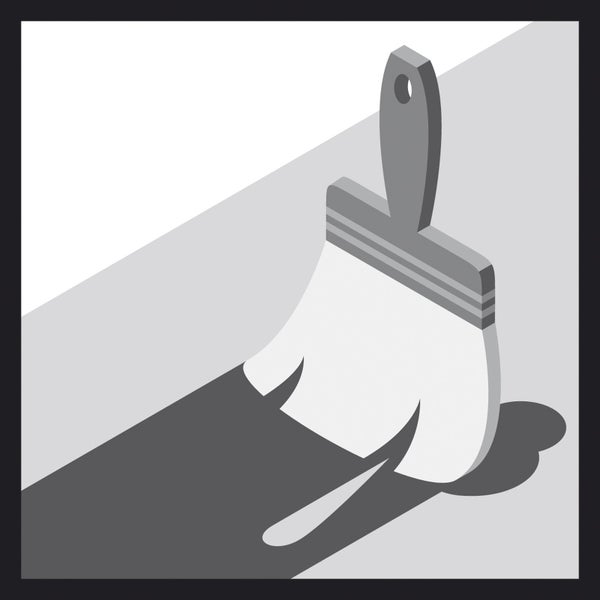 Illustration eines Flachpinsels