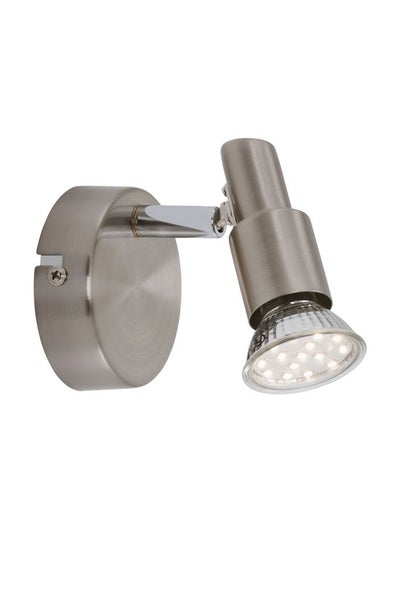 LED Spotleuchte Wandleuchte 1xGU10 drehbar Ø8cm 3W Matt-Nickel Metall Briloner