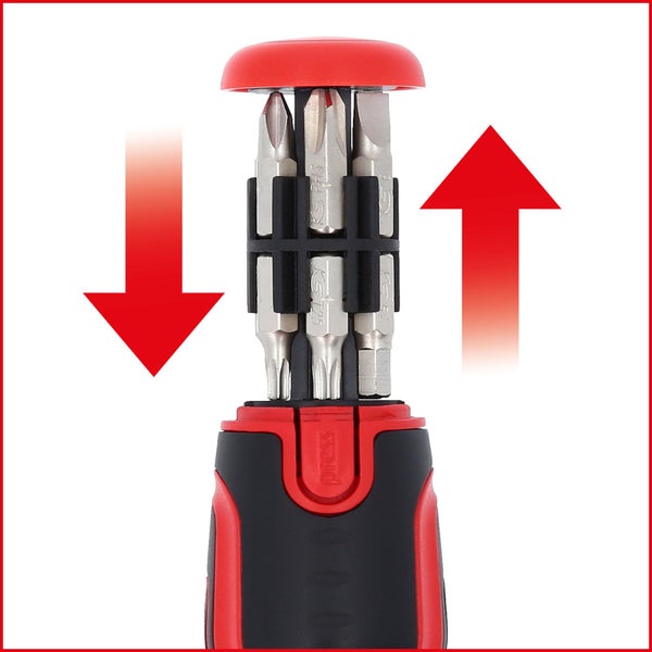 KS TOOLS 12 in 1 Ratschen-Bit-Schraubendreher - 159.2035