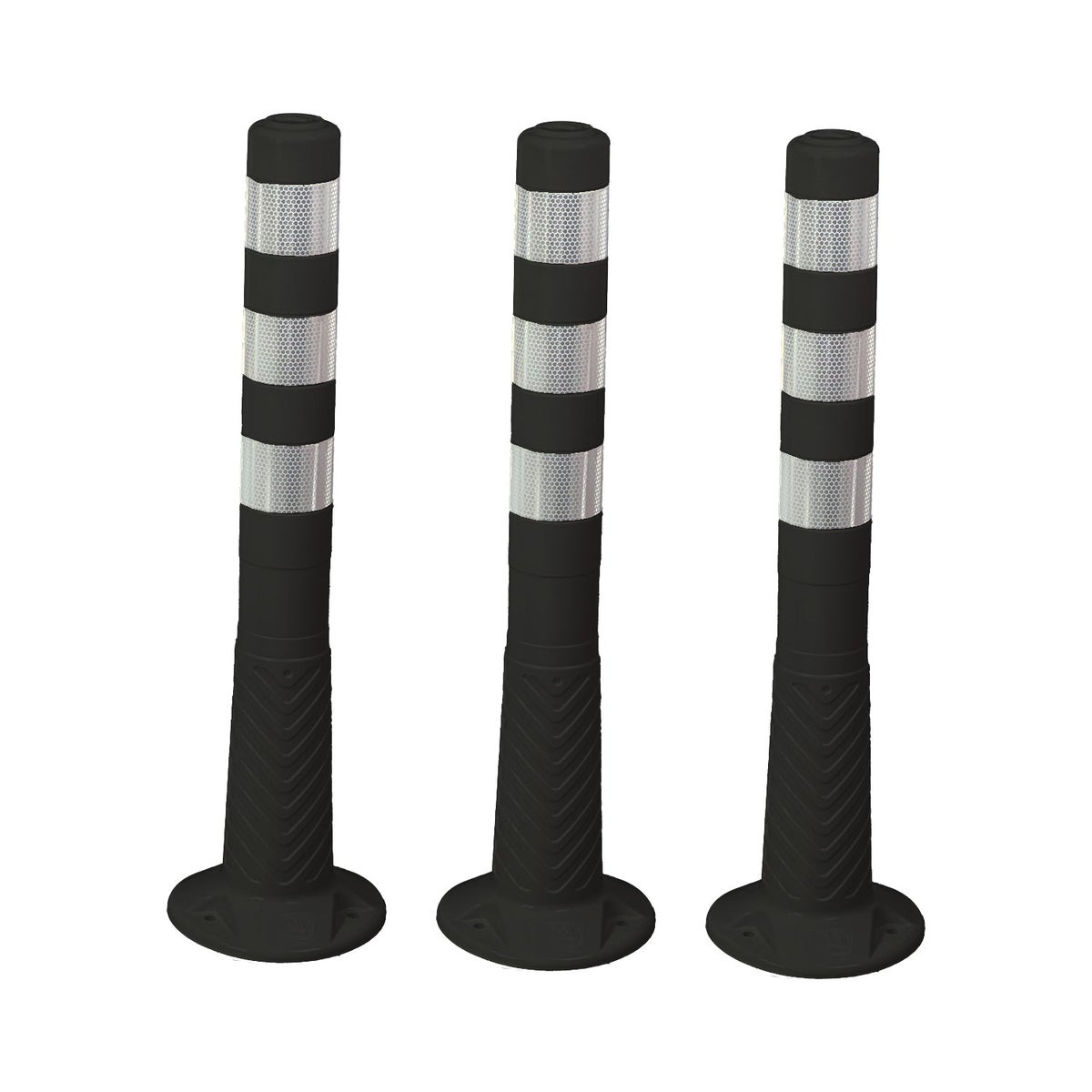 3 Stück UvV®-Reflex Absperrpfosten, Poller 100 cm hoch, flexibel orange 3 Stück UvV®-Reflex Absperrpfosten, Poller 100 cm hoch, flexibel orange