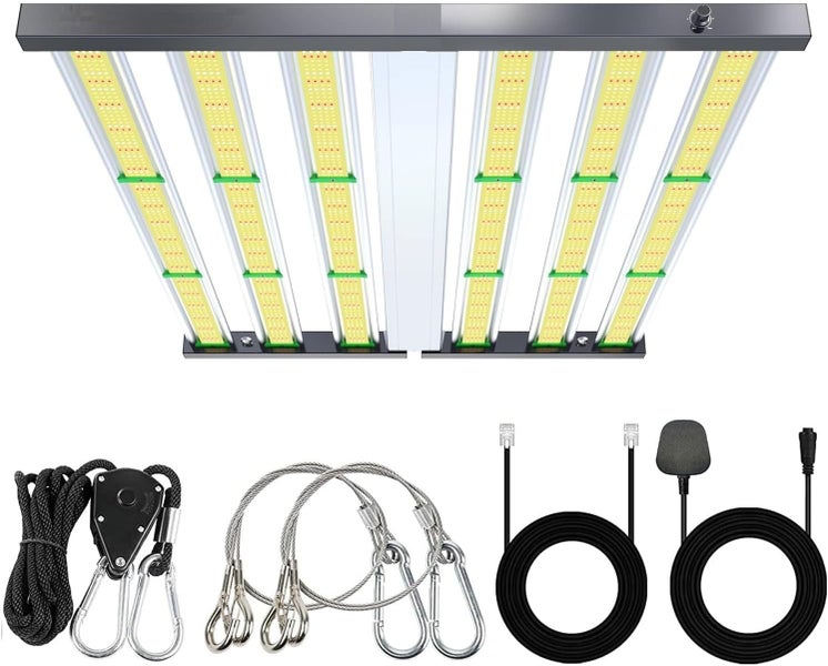 JUNG LED Wachstumslampe 360W Vollspektrum, 60x60 cm, Grow Lampe Dimmbar, für Growbox Set, Blüte, Anzuchtlampe, Grow Light, Wachstumslicht, Pflanzenlampe, Pflanzenlicht, Anbau Set