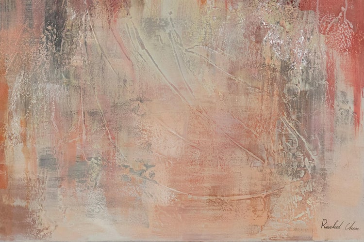 Handgemaltes Gemälde Acrylfarbe 80x120cm Rot