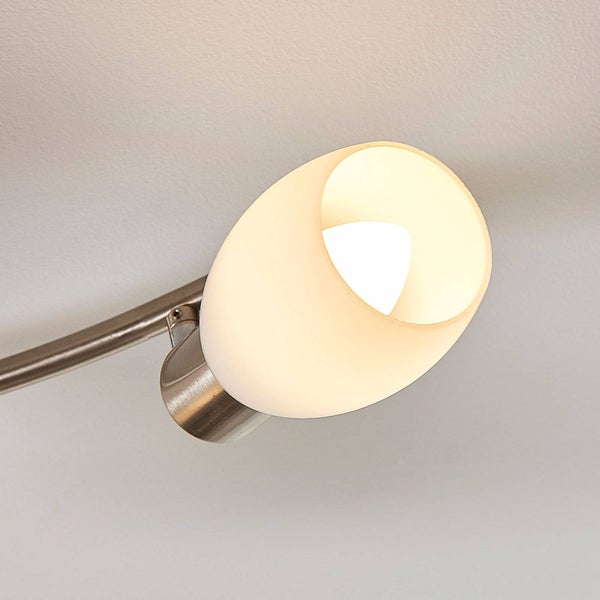 Lindby Strahler Arda (Modern) in Alu aus Glas (4 flammig, E14) - Deckenlampe Deckenleuchte Lampe Spot Wohnzimmerleuchte