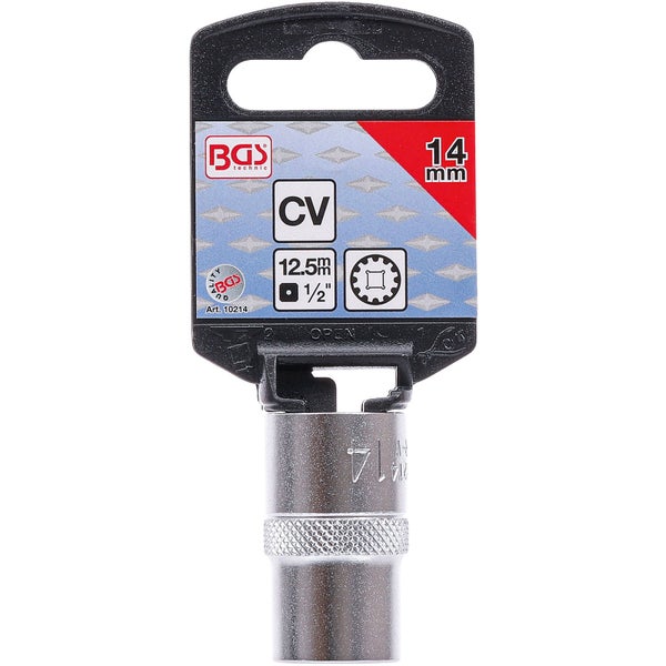 BGS technic Steckschlüssel-Einsatz, 14 Millimeter, 12,5 Millimeter, 1/2 Zoll